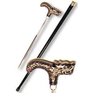  Silver Dragon Cane Sword
