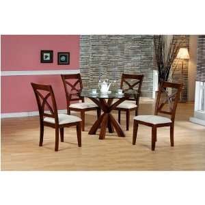  5 pc Lakeside dining table set with cherry finish wood 