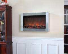 NEW   Stainless Steel Wall Mounted Electric Fireplace  