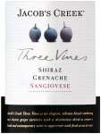 Label for Jacobs Creek Three Vines Shiraz Grenache Sangiovese Rosé 
