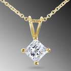   Diamond Ring Engagement 14k White Gold Princess Solitaire Set (1/10ct