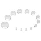   Pair of 3/4 (19mm ) Clear Double Flared Glass Ear Plugs Jewelry