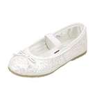 IM Link Little Girls White Iridescent Glitter Dress Shoes 2
