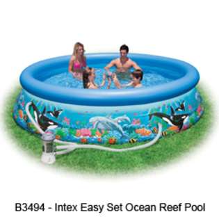   Intex Ocean Reef Easy Set Above Ground Pool Kit   30 Inch 
