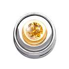   White Gold Pendant with Orange Yellow Diamond 0.1+ carat Brilliant cut