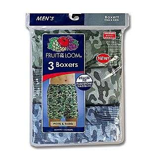 Mens Camouflage Boxers   Assorted 3 Pack  Fruit of the Loom Clothing 