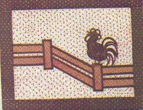 Farm Quilt Wallhangings or Pillows Pattern Sheep Rooster Chickens 