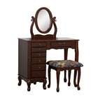 Powell Cherry finsh wood Bedroom vanity with built in Jewelry armoire