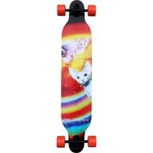   Space Kats Rainbow Complete Downhill Longboard Skateboard   9.5 x 40