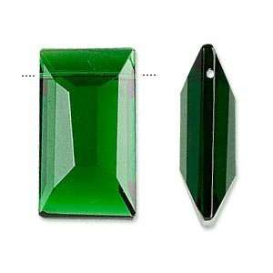  #4238 Celestial Crystal drop, dark green, 28x16mm faceted 