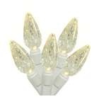 HUB Set of 50 Commercial Grade Warm White Clear LED C6 Christmas 
