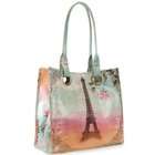 Papaya Art Eiffel Tower Luxe Tote Bag