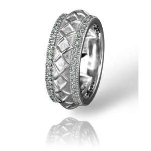  Pave Diamond Quilted Band in white gold by Zasha Signature 