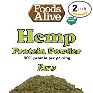 Foods Alive Organic Hemp Protein Powder, 8 Ounce (Pack of 2)  