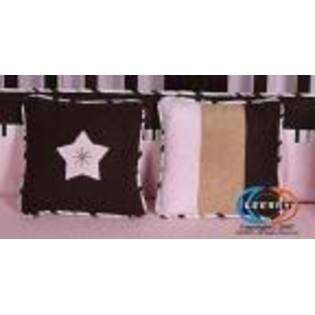 Boutique Brand New GEENNY Brown Pink Star & Moon 13 PCS CRIB BEDDING 