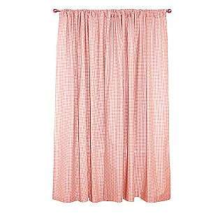 Tadpoles Basics Set of 2 84 Inch Gingham Curtain Panels   Pink  Baby 