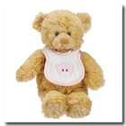 Baby Gund Cuddly Pals Pokey Rattle Toy Pink Bib Tan Bear Lovey