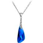 Body Candy Handcrafted Sapphire Blue Austrian Crystal Inspire Necklace 