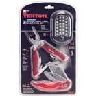 TEKTON 1836 27 LED Light Sport Utility Knife and Multi Tool Set, 3 