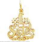 Yellow Gold Sister Charm  