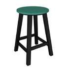   of 2 Recycled Au Courant Counter Height Bar Stools   Black & Aqua Blue