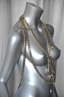 GIVENCHY Chunky Multi Chain+Charm Necklace/Chest Piece  