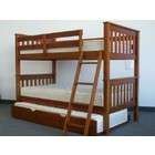 Bedz King Bunk Bed Twin over Twin Mission style in Expresso with Twin 