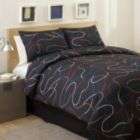solid black color comforter 68 by 88 bedskirt 39 by