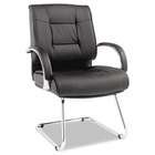 Alera Ravino Series Leather Guest Chair, Black
