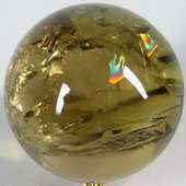 Huge 3.1 Citrine Sphere, Quartz Crystal Ball,rainbows