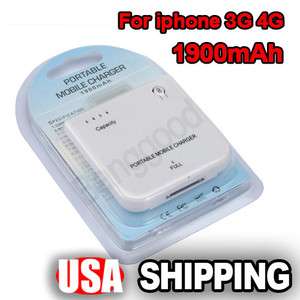 1900mAh Portable Battery Charger for iPhone 3G 3GS 4G  