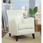  Ivory Leather like Accent Chair