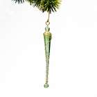 Sitara Collections Green Glass Icicle Christmas Ornament (India)