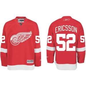 Ericsson #52 Detroit Red Wings Reebok Premier Home Jersey  