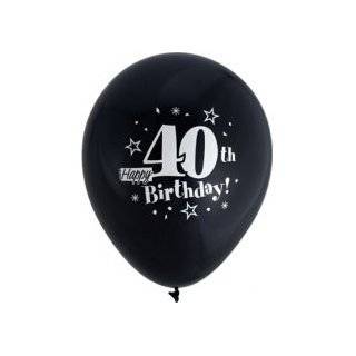 Happy 40th Birthday 12 Inch Latex Party Balloons (8 Count)