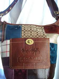NEW COACH HOLIDAY PATCHWORK DUFFLE HAND BAG PURSE 11356  