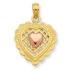 GEMaffair 14K ROSE AND YELLOW GOLD VALENTINES DAY TWO TONED PINK 
