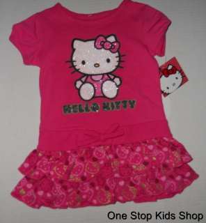 HELLO KITTY Girls 2T 3T 4T Set Outfit DRESS Shirt Skirt  