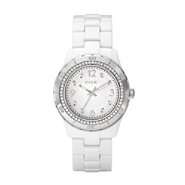 Relic Ladies Watch with Round Crystal Accent ST Case, White Dial and 