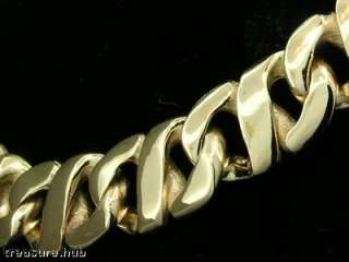 9K 9ct SOLID Gold Figure 8 CURB LINK Bracelet 23cm LONG  