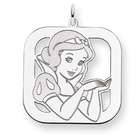JewelryWeb Sterling Silver Disney Snow White Square Charm