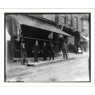 Library Images Historic Print (M) [Nelson St.   men standing in front 
