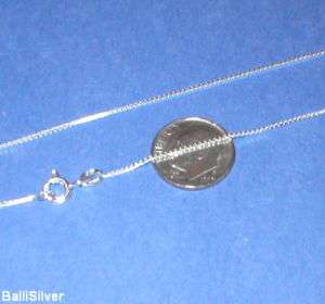 Real Sterling Silver 925 Italian BOX Chain Necklace 16  