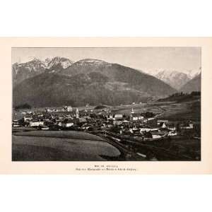  1899 Print Sterzing South Tyrol Italy Wipptal Eisack 