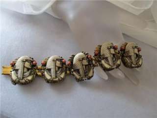 Estate Vintage Selro Egyptian Revival Bracelet  
