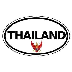 Thailand Garuda Symbol Car Bumper Sticker Decal Oval Black 
