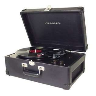 Crosley CR49 Traveler Portable Turntable, Black 