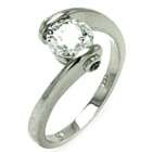 Sea of Diamonds Sterling silver Cubic Zirconia Engagement Ring