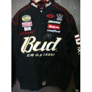 Dale Jr. Earnhardt Signed Budweiser Racing Jacket  Sports Memorabilia 