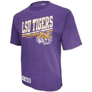  LSU Tigers Majestic 6th Man Distressed Purple Premium T 
